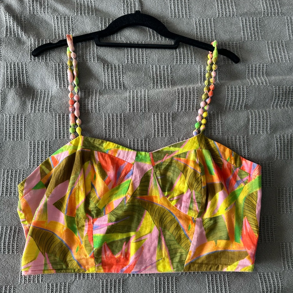 FARM Rio Colorful Tropical Print Women's Top
